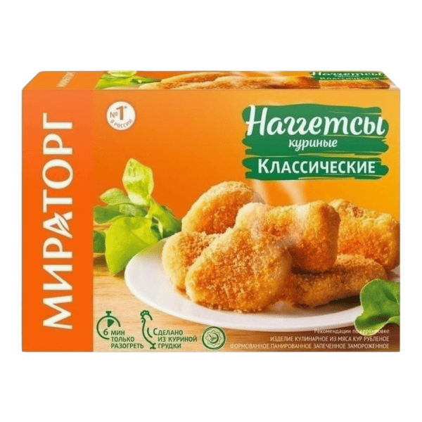 Фото Наггетсы куриные Классические МИРАТОРГ (250гр) 