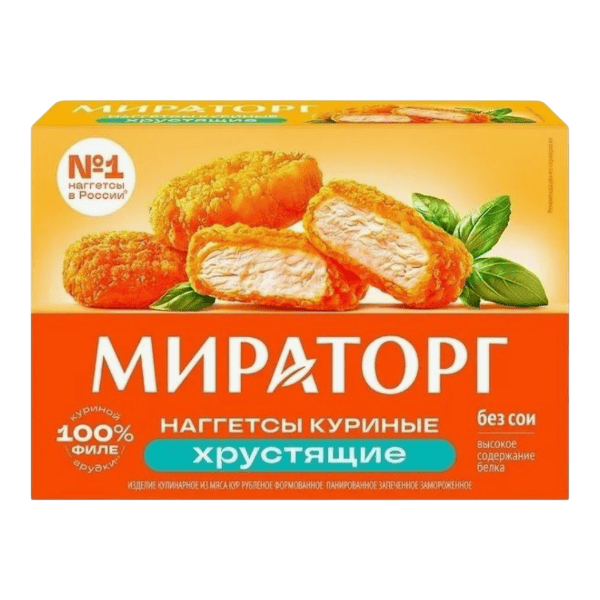 Фото Наггетсы куриные хрустящие МИРАТОРГ (250гр) 