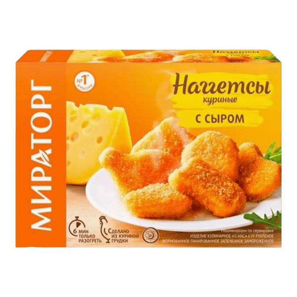 Фото Наггетсы куриные с сыром МИРАТОРГ (250гр)